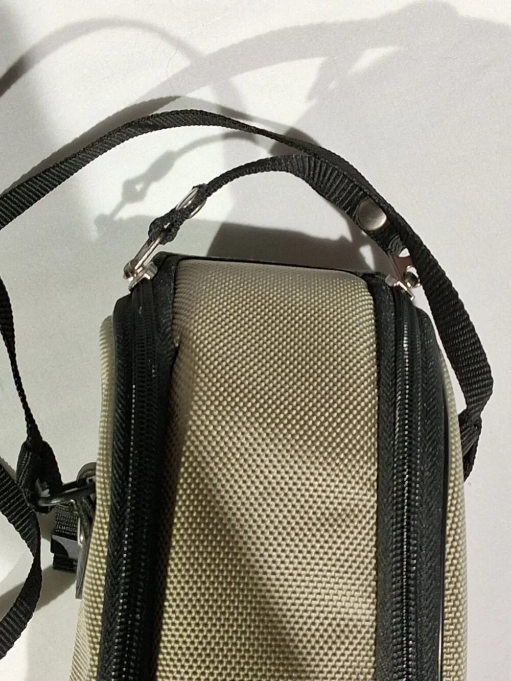 Canon Lens Case LZ1324 Double Zipper Upright Taupe/Gray Straps NEW Camera